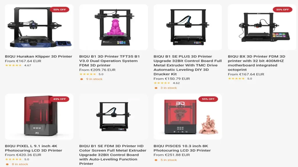 Discover BIQU Technology’s innovative 3D printers at BestChinaGadget! From the 50% OFF Hurakan Klipper to the 8K PISCES photocuring model, explore top-rated FDM and resin printers with dual extrusion, auto-leveling, and limited-time discounts. Elevate your projects with precision engineering—shop now for cutting-edge performance and unbeatable value!