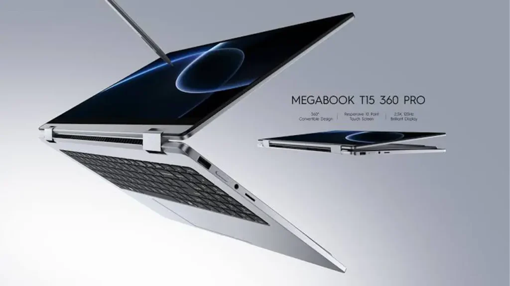Tecno MEGABOOK T15 360 Pro 2-in-1 convertible laptop mode